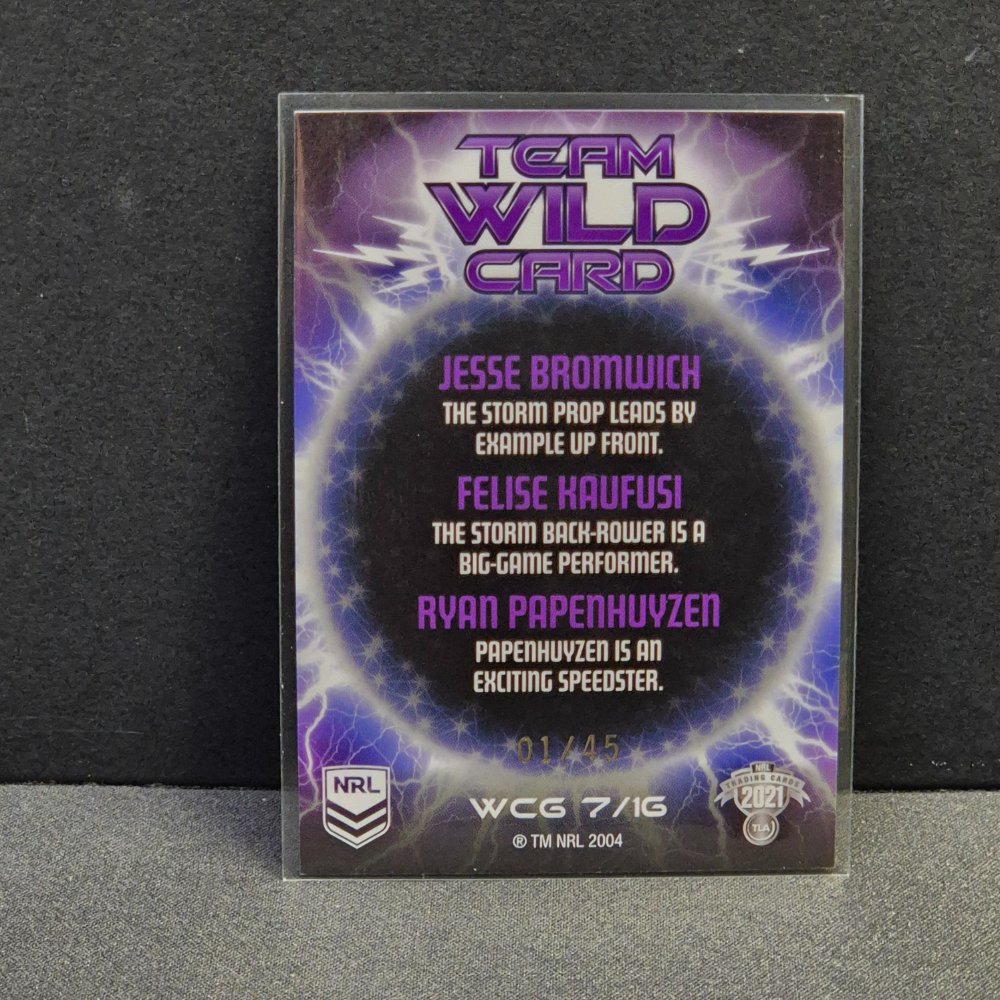 2021 NRL Traders - Team Wild Card Parallel - WCG7 - Melbourne Storm