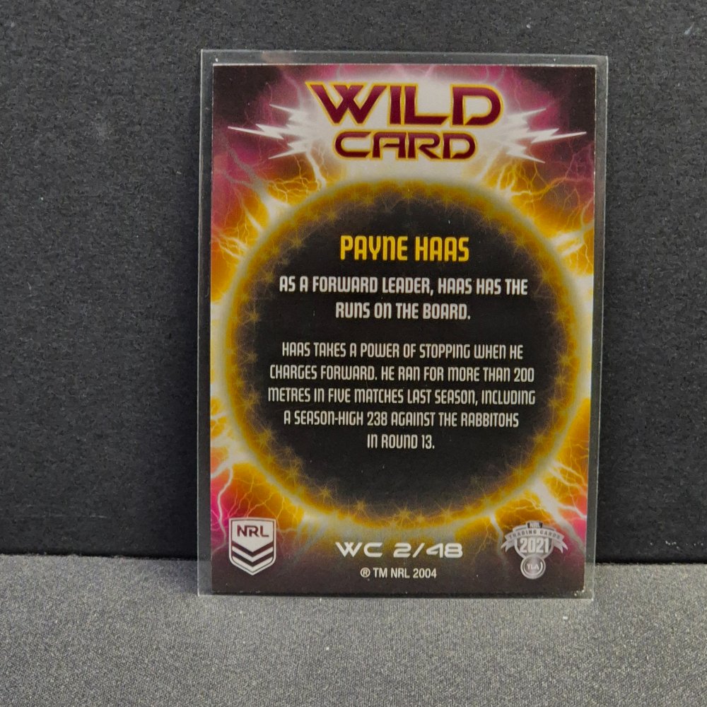2021 NRL Traders - Wild Card - WC2 - Payne Haas