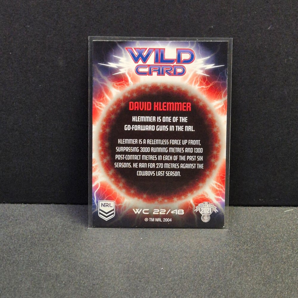 2021 NRL Traders - Wild Card - WC22 - David Klemmer