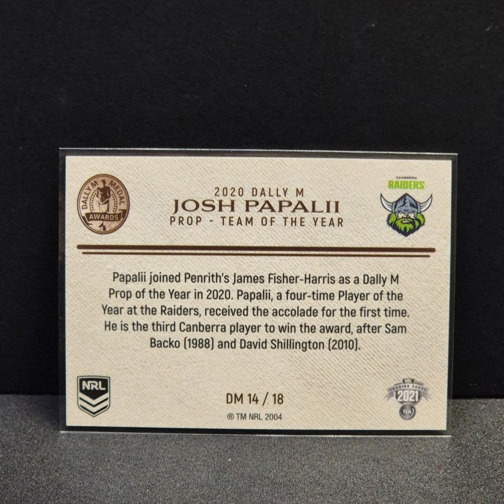 2021 NRL Traders Elite - Dally M Medal - DM14 - Josh Papalii