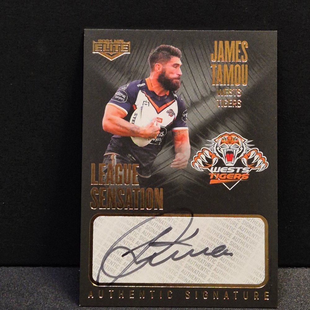 2021 NRL Traders Elite League Sensation Black James Tamou #08/40