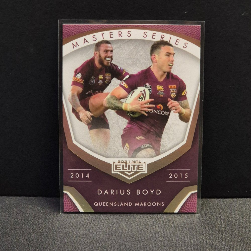 2021 NRL Traders Elite - Master Series - MS09 - Darius Boyd - Queensland Maroons