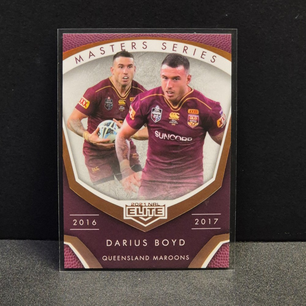 2021 NRL Traders Elite - Master Series - MS10 - Darius Boyd - Queensland Maroons