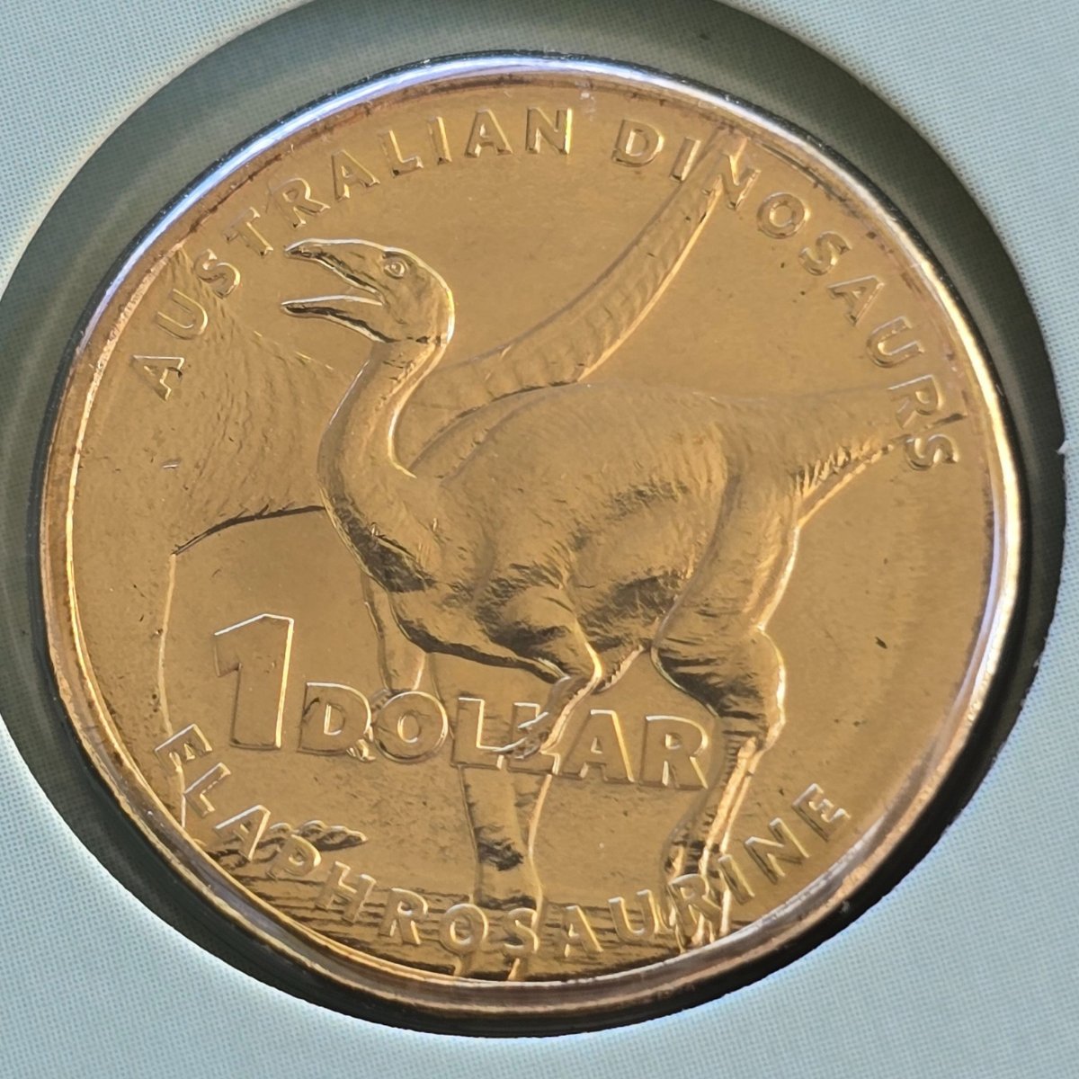 2022 $1 from Australian Dinosaurs uncirculated four coin collection - reverse - Elaphrosaurine