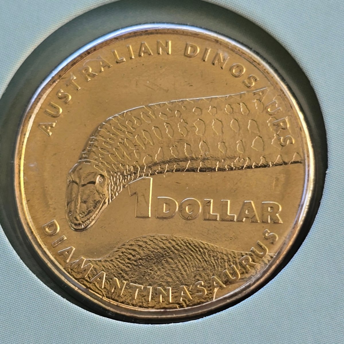 2022 $1 from Australian Dinosaurs uncirculated four coin collection - reverse - Diamantinasaurus