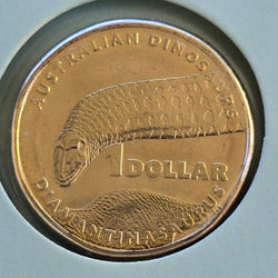 2022 $1 from Australian Dinosaurs uncirculated four coin collection - reverse - Diamantinasaurus