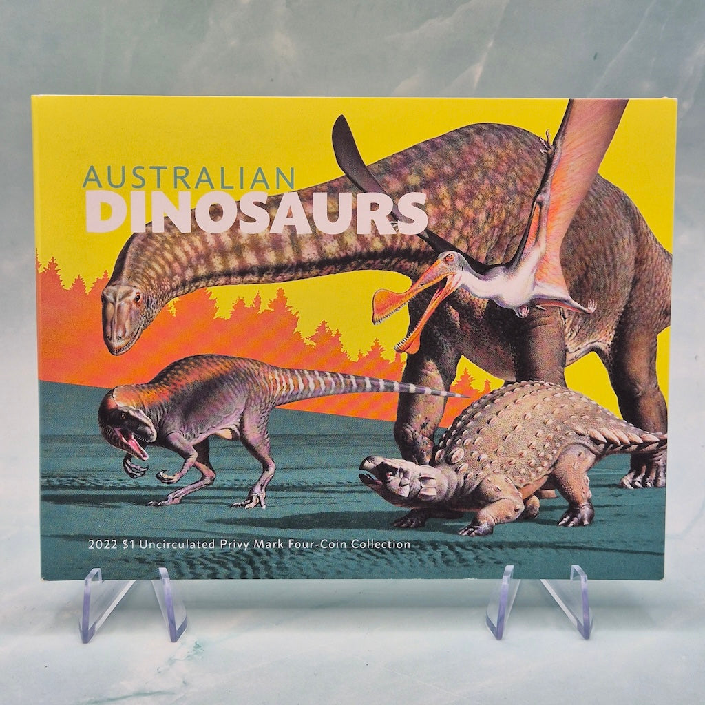 Cover of 2022 $1 Uncirculated Privy Mark Four Coin Australian Dinosaurs Collection