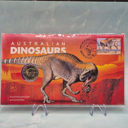 2022 $1 Australian Dinosaurs PNC featuring Australovenator wintonenis