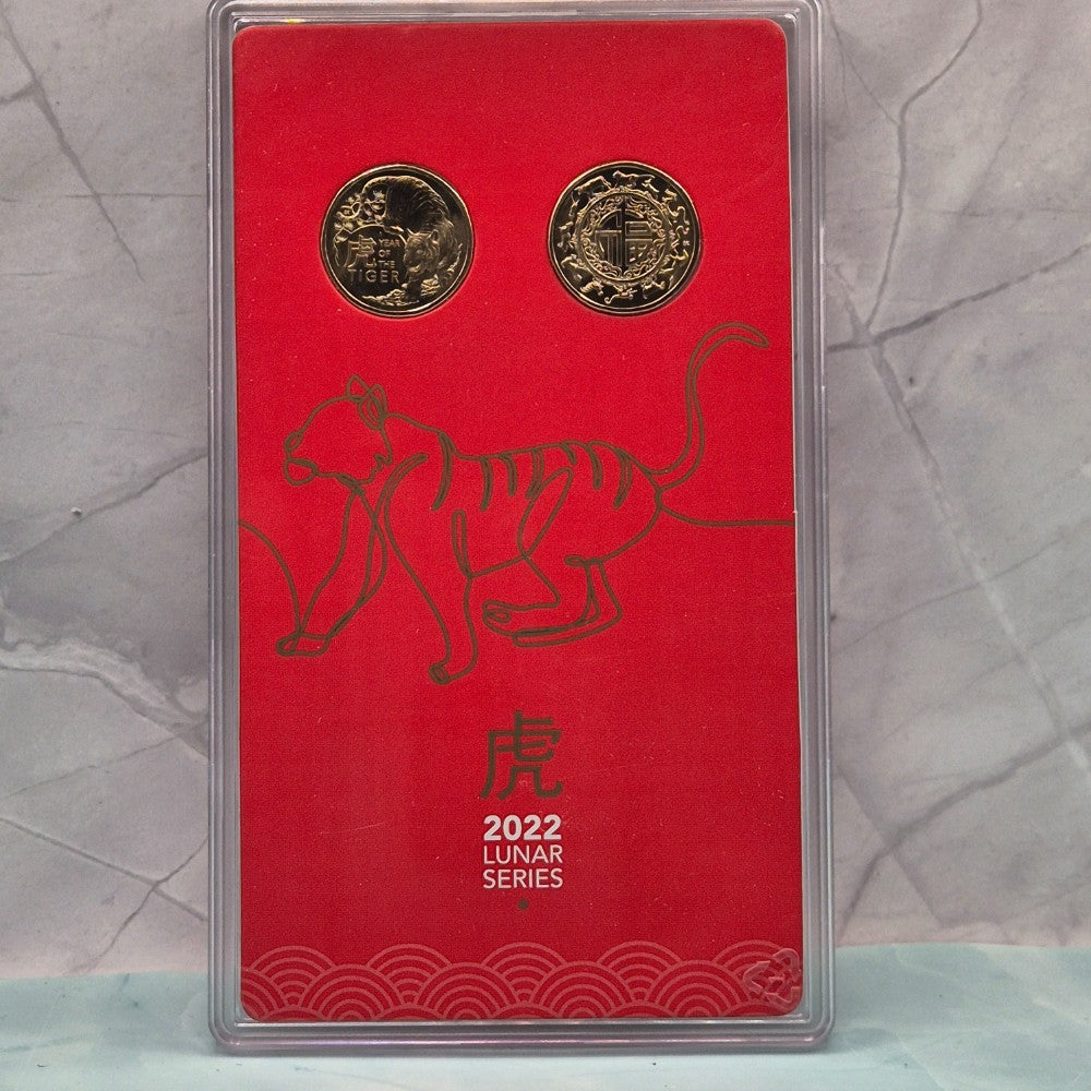 2022 $1 Lunar Series Year of the Tiger two coin set inner front
