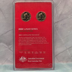 2022 $1 Lunar Series Year of the Tiger two coin set inner back