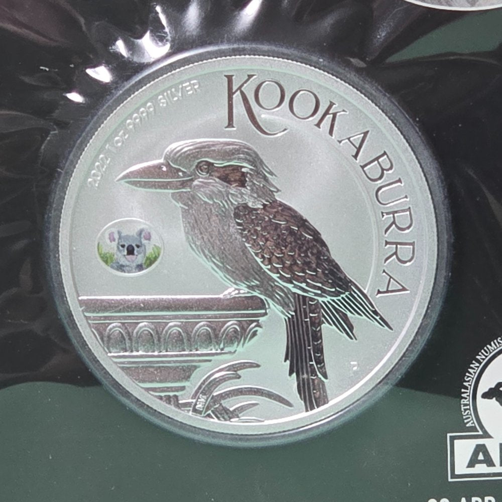 2022 1oz Kookaburra Silver coin struck by The Perth Mint for Brisbane ANDA 30 April - 1 May 2022 reverse of coin
