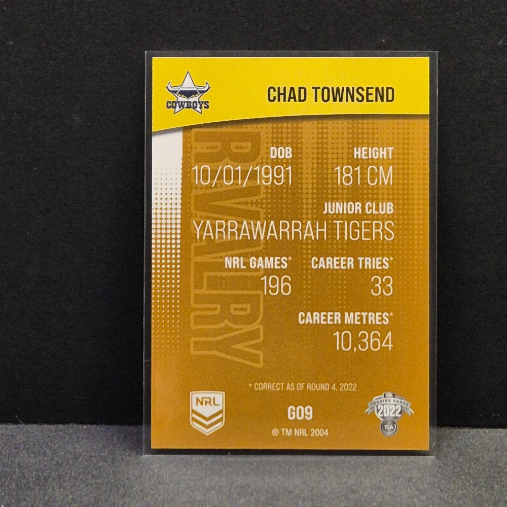 2022 NRL Rivalry - Special Edition Gold - G09 - Chad Townsend