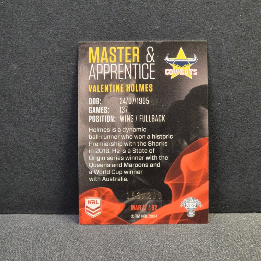 2022 NRL Traders - Master & Apprentice Red - MAR17 - Valentine Holmes