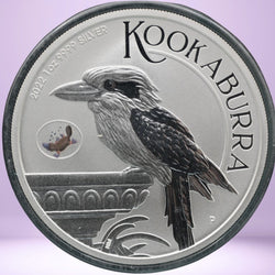 Close up 2022 1oz Silver Sydney Money Expo ANDA Special coin with Kookaburra design Platypus privy mark - reverse