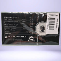 Australian 2023 Lunar Series III coin packaging with technical specifications - coloured rabbit 2022 Sydney ANDA Special - obverse