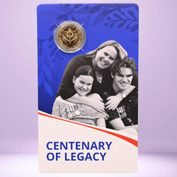 2023 $1 Centenary of Legacy card with coin - reverse