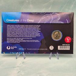 2023 $1 Creatures of the Deep PNC with envelope Privy Mark back of pnc