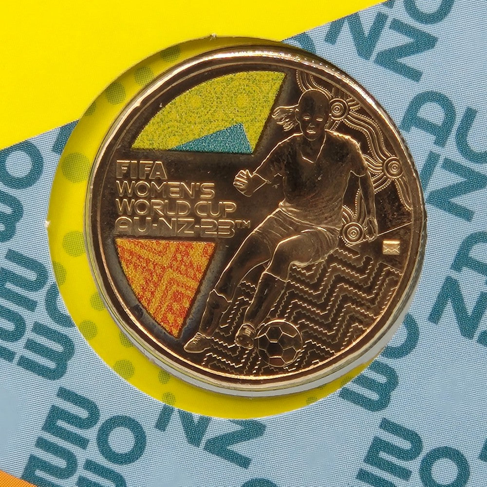 2023 $1 FIFA Women's World Cup PNC reverse of coin with envelope privy mark