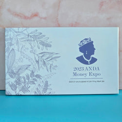 2023 $1 ANDA Money Expo Uncirculated 4 Coin Privy Mark Set outer packaging