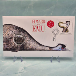 2023 20c Edward the Emu PNC outer front cover