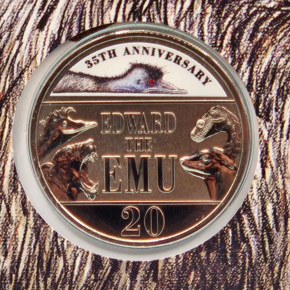 2023 20c Edward the Emu PNC reverse of coin