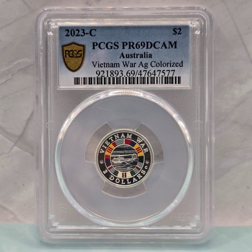 2023 $2 'C' Mintmark Vietnam War Silver Proof PCGS Graded PR69DCAM
