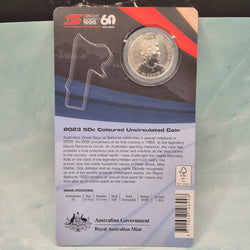 2023 50c 60th Anniversary of the Bathurst Great Race at Mount Panorama back of card