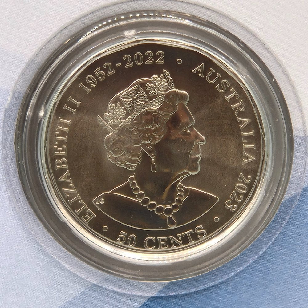 2023 50c Australian Antarctic Territory Emperor Penguin Carded Coin