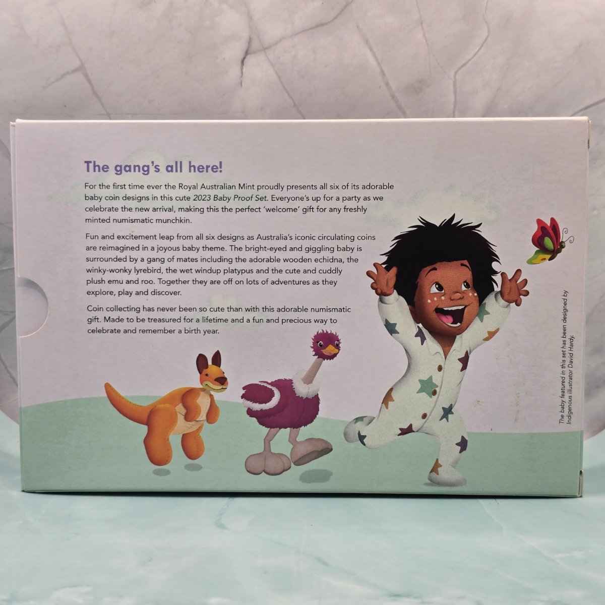 2023 Baby Royal Australian Mint Six Coin Proof Set back of packaging