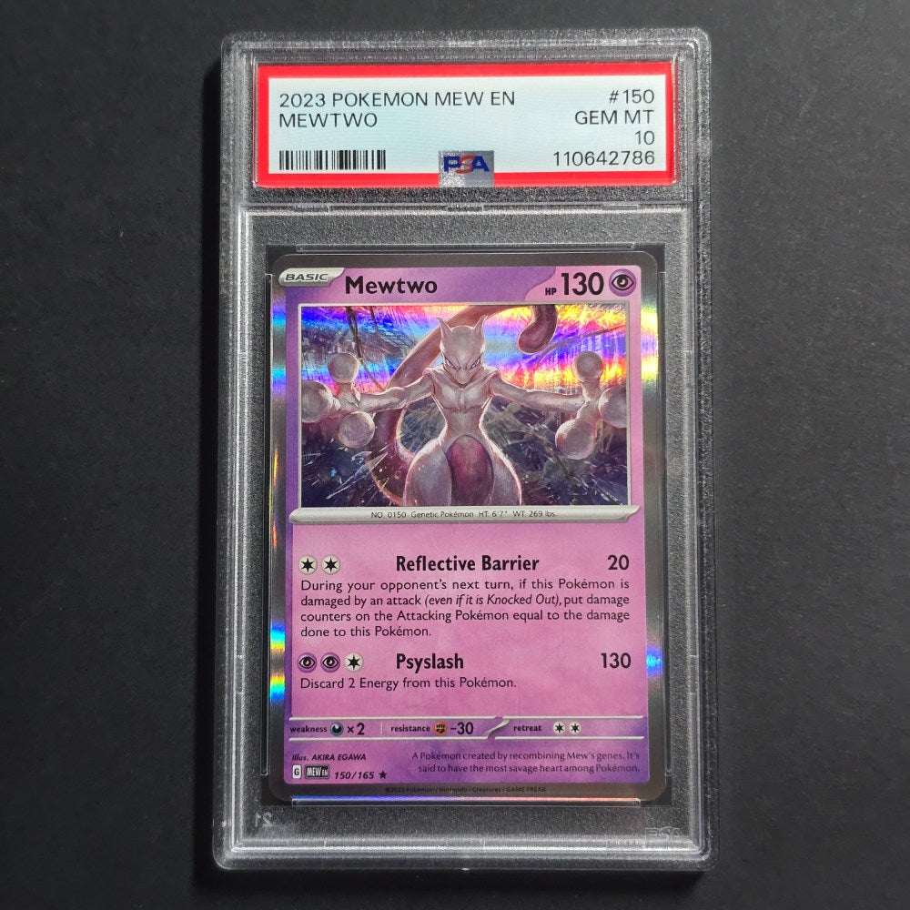 2023 Pokémon SV: 151 - Mewtwo Holo Rare #150 — PSA Mint 10