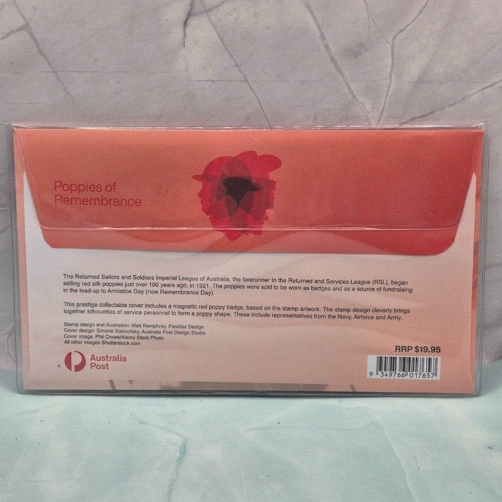 2023 Poppies of Remembrance 'For Service and Sacrifice' Magnetic Badge PMC