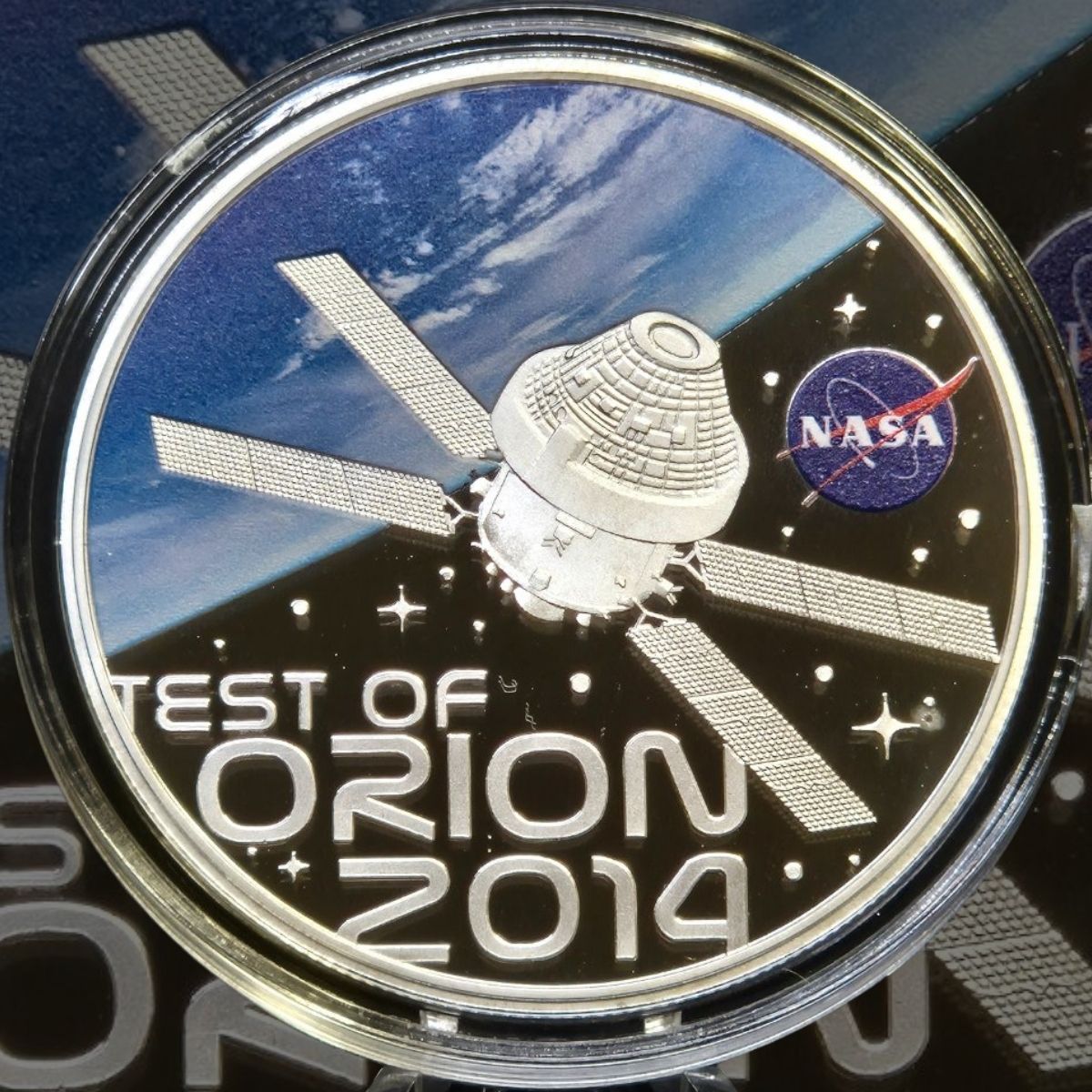 2023 Samoa 50c The Official History of NASA Test of Orion 2014 50mm Silver Plated Coin