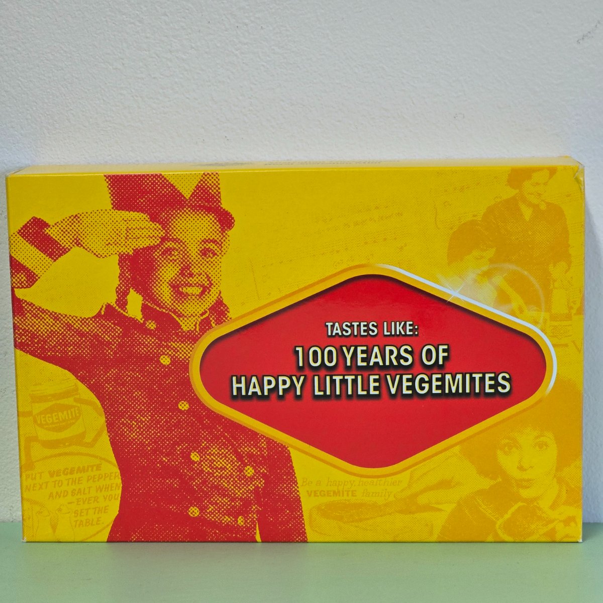2023 100 Years of Happy Little Vegemites Six Coin Proof Set with coloured $1 coin front outer box