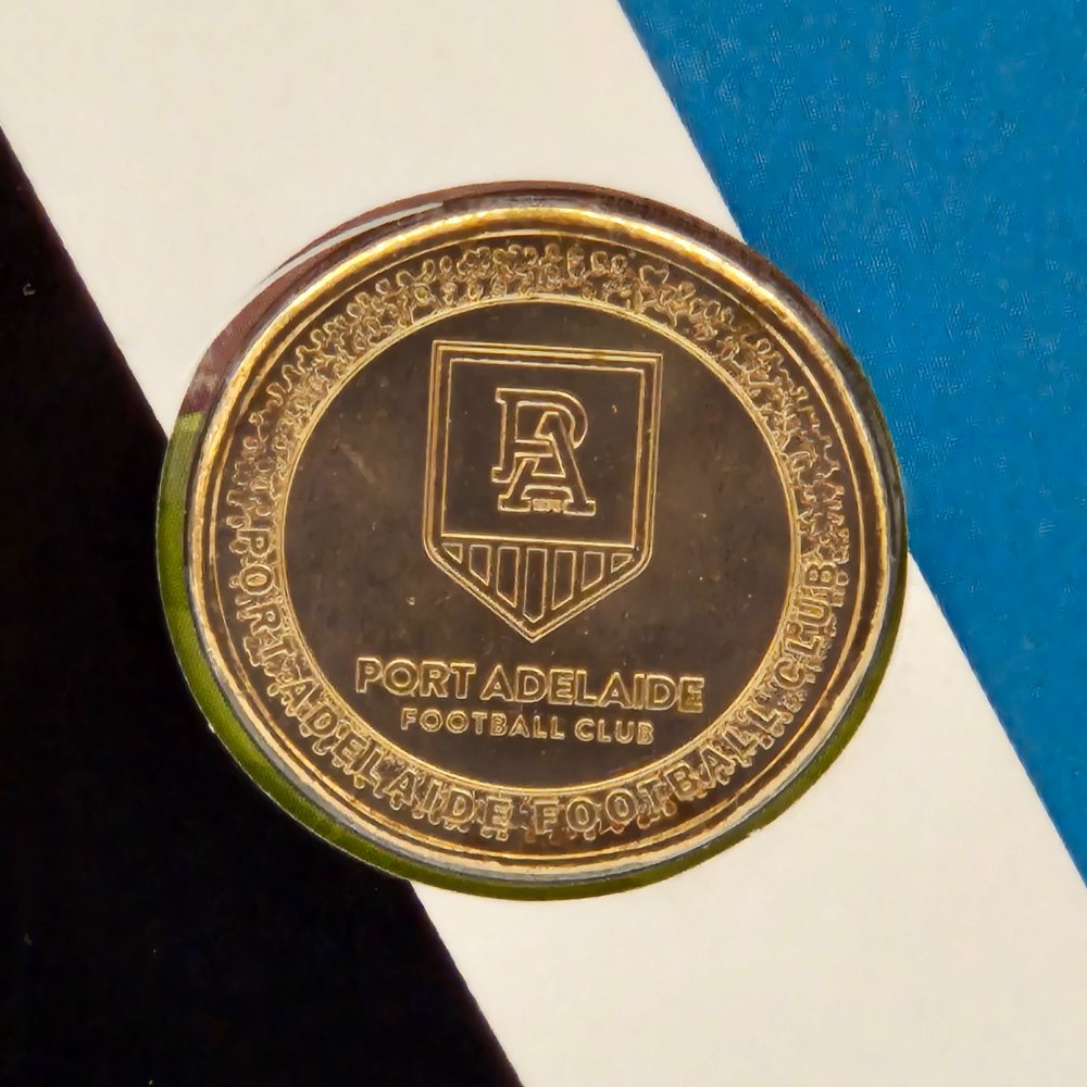 2023 $1 Celebrating South Australian Football - Port Adelaide PNC with Numismatic Society of South Australia Overprint
