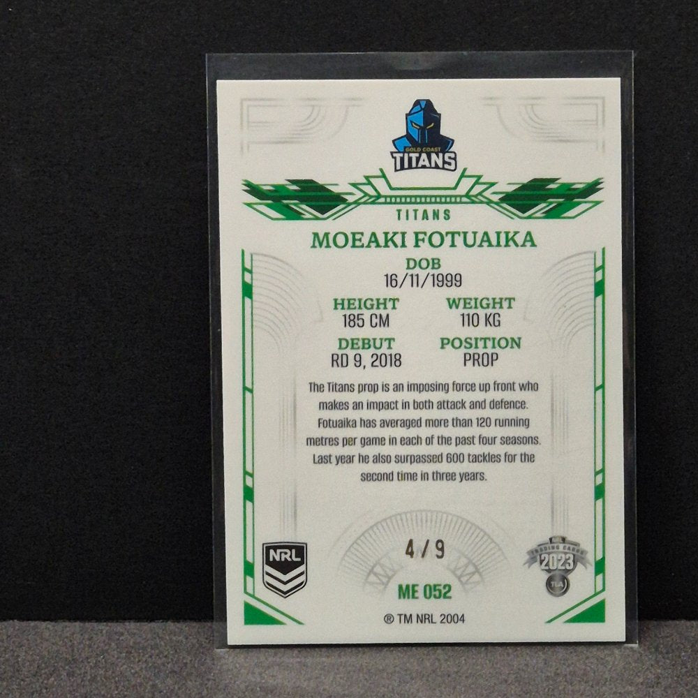 2023 NRL Elite - Mojo Emerald - MB052 - Moeaki Fotuaika