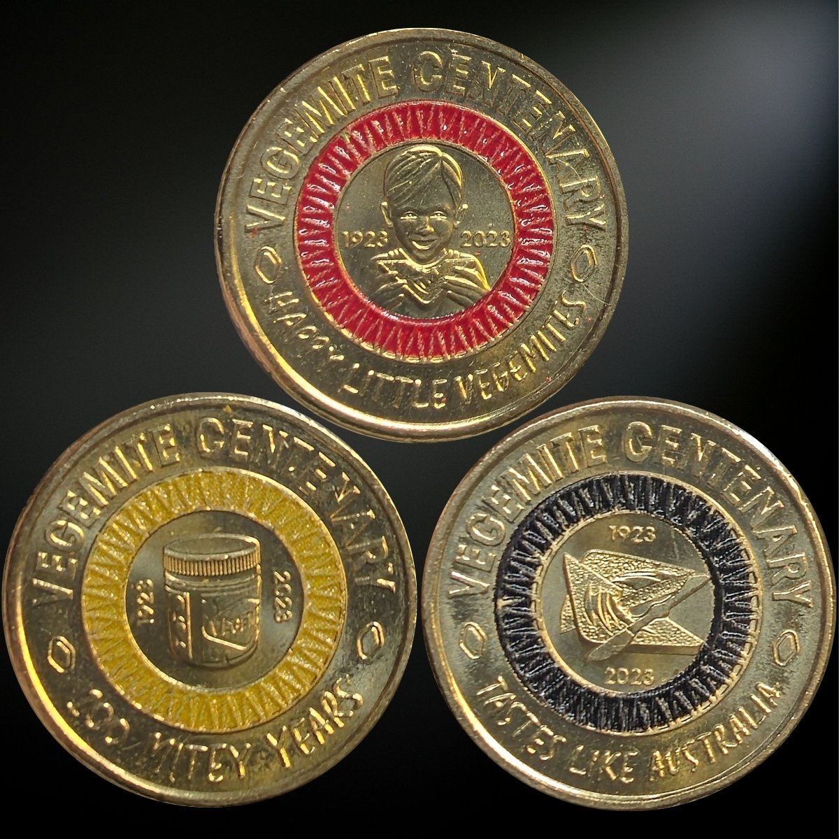 2023 $2 Vegemite 3x Uncirculated Coins 