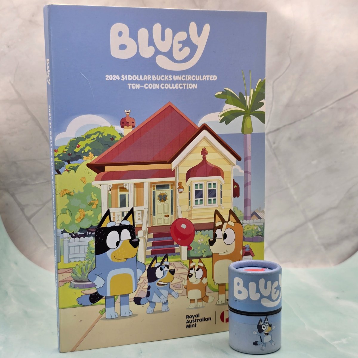 2024 $1 Bluey opened 10 Coin Tube and Folder struck by the Royal Australian Mint - Dollar Bucks - this listing does NOT contain limited edition coloured coin