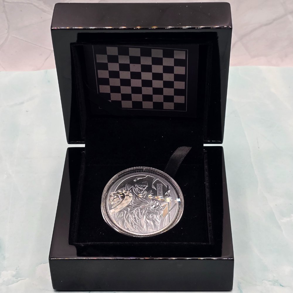 2024 $1 Chess Knight 1oz Silver Black Proof Coin