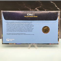 2024 $1 Crux The Southern Cross ANDA Melbourne Overprint Day 2 PNC back - includes text and obverse of coin with Queen Elizabeth II effigy