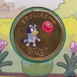 2024 1 Dollarbuck Bluey Coloured coin from Impressions single coin PNC