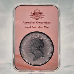 2024 1oz Desert Life Silver Frosted uncirculated coin in protective holder obverse of coin shown