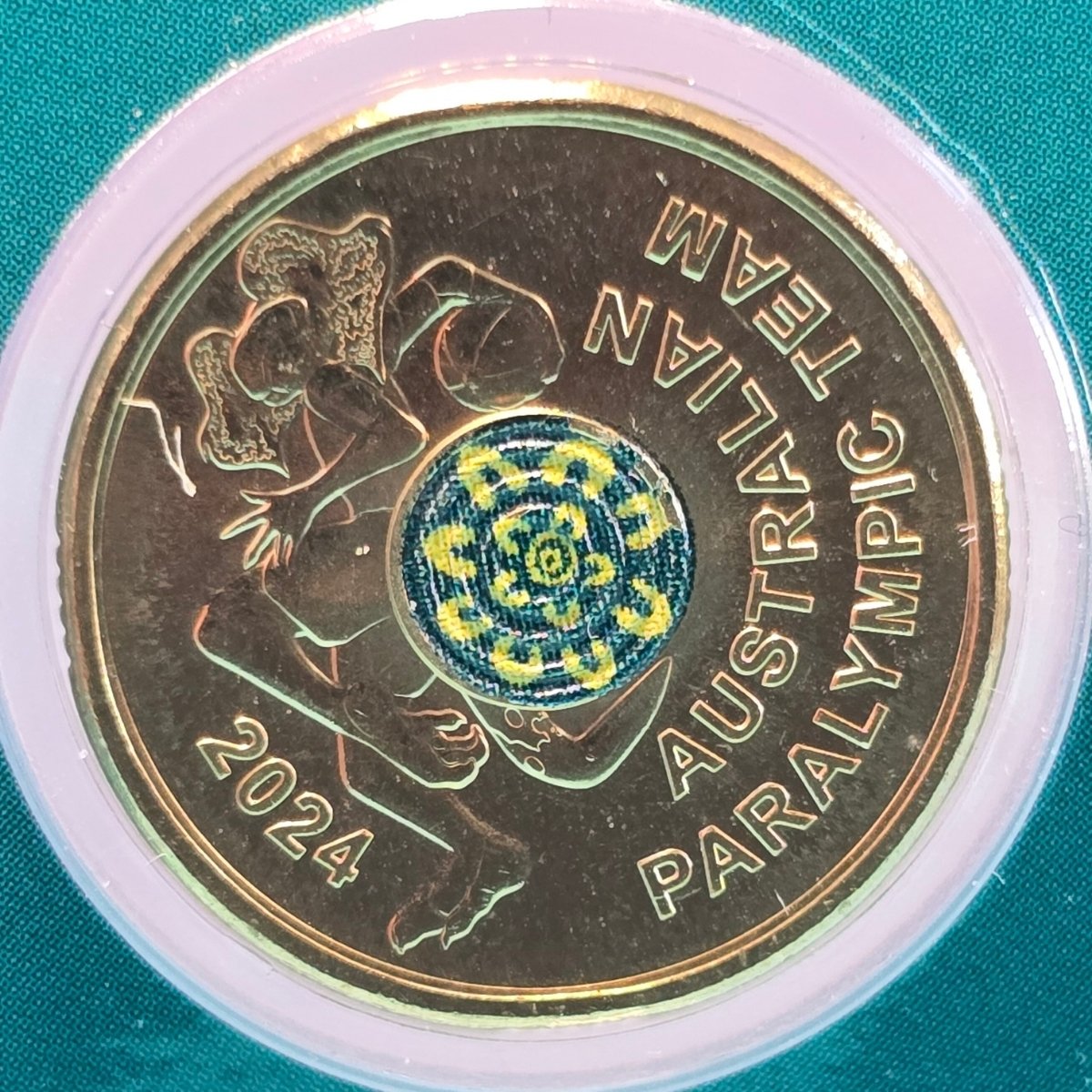2024 Australian Paralympic Team $2 coloured uncirculated coin reverse