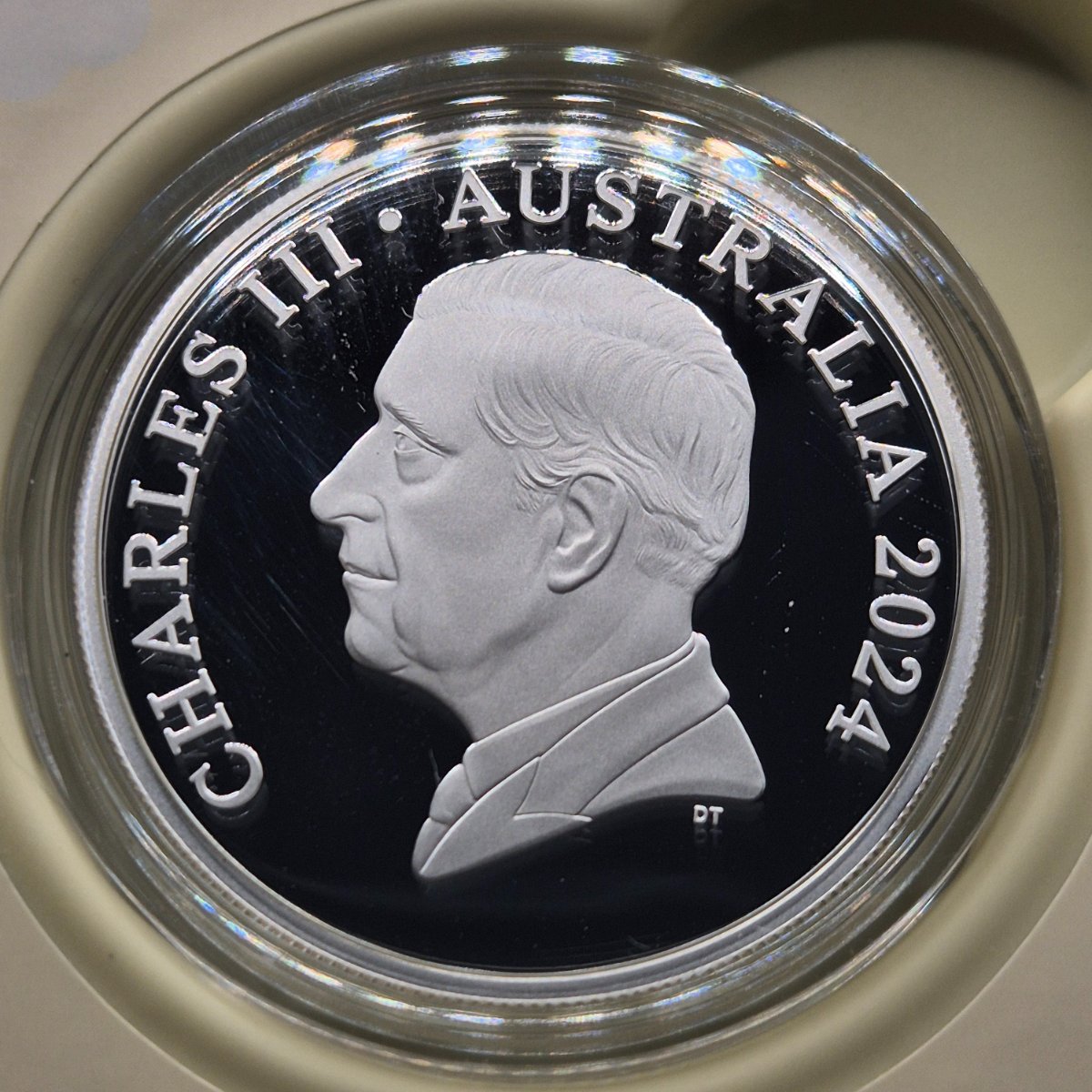 2024 Royal Australian Mint $5 Fine Silver Proof 1oz Coin - Toy Kangaroo Baby Coin obverse