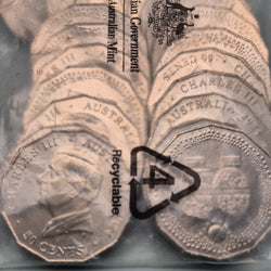 2024 50c Royal Australian Mint NAIDOC Bag of 20 coins, obverse design through bag