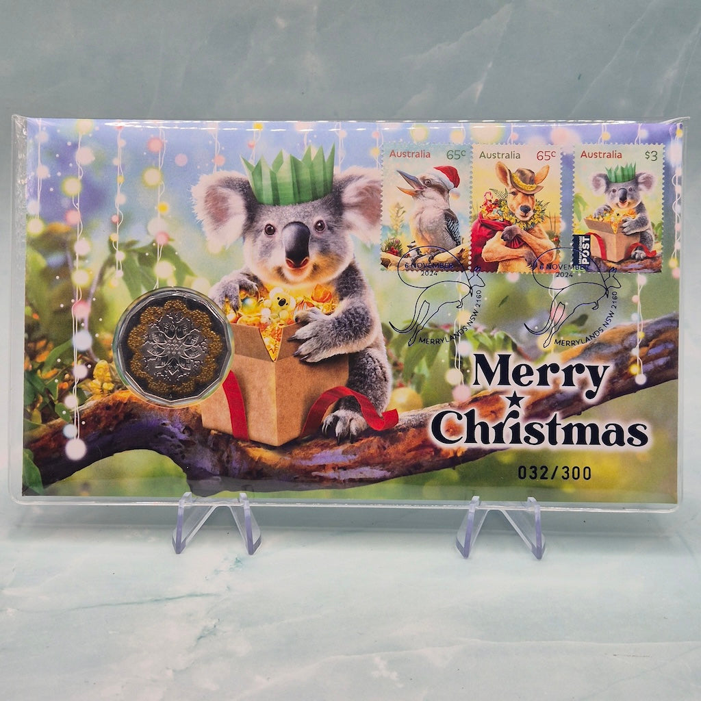 2024 50c Impressions PNC - Merry Christmas - front cover - reverse of coin
