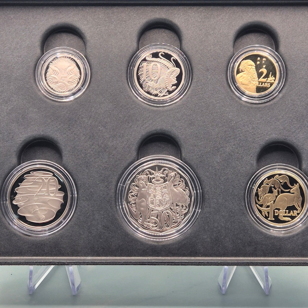 2024 His Majesty King Charles III Six Coin Proof Set Reverse of coins