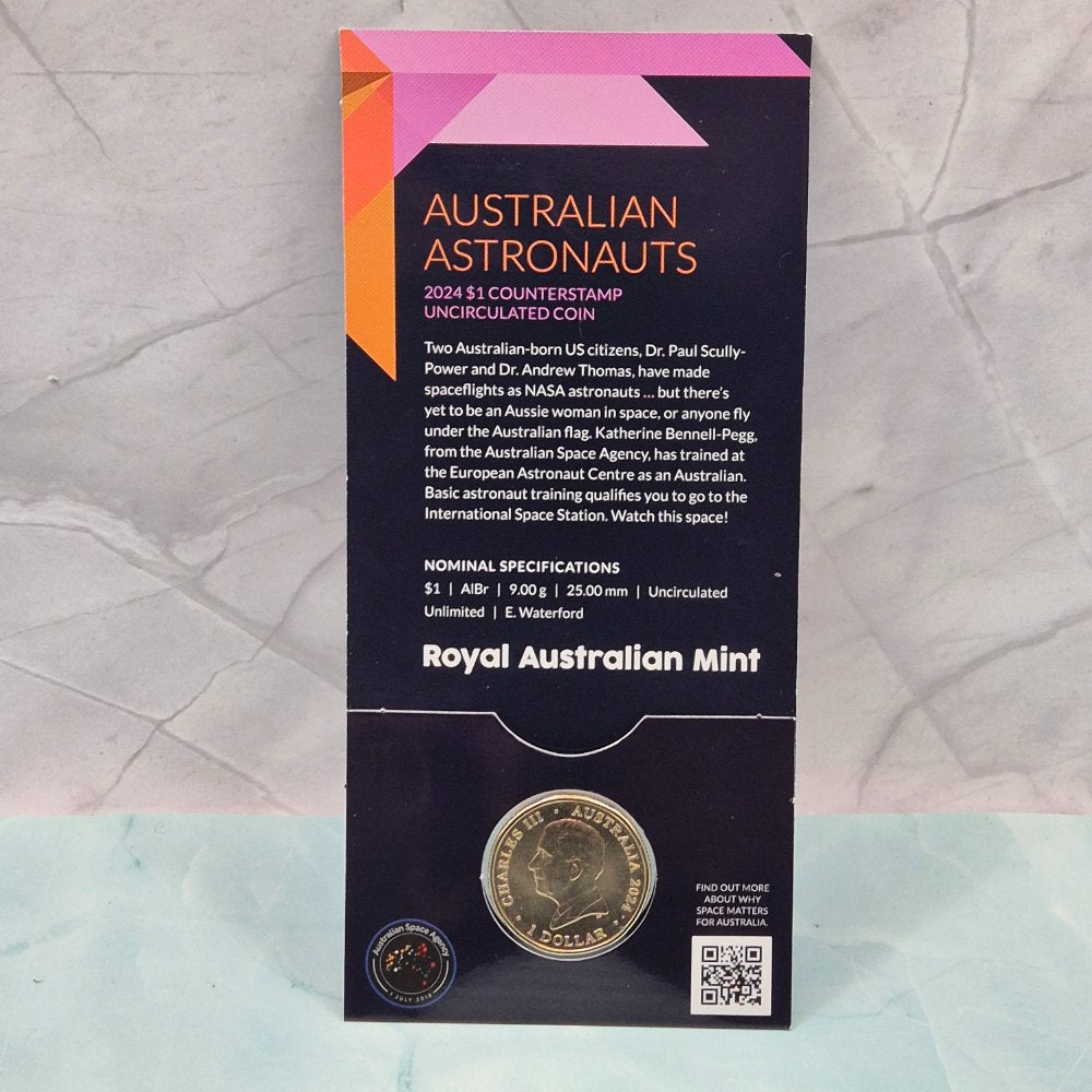 2024 $1 Out of this World - Australia in Space 'B' Counterstamp Carded Coin