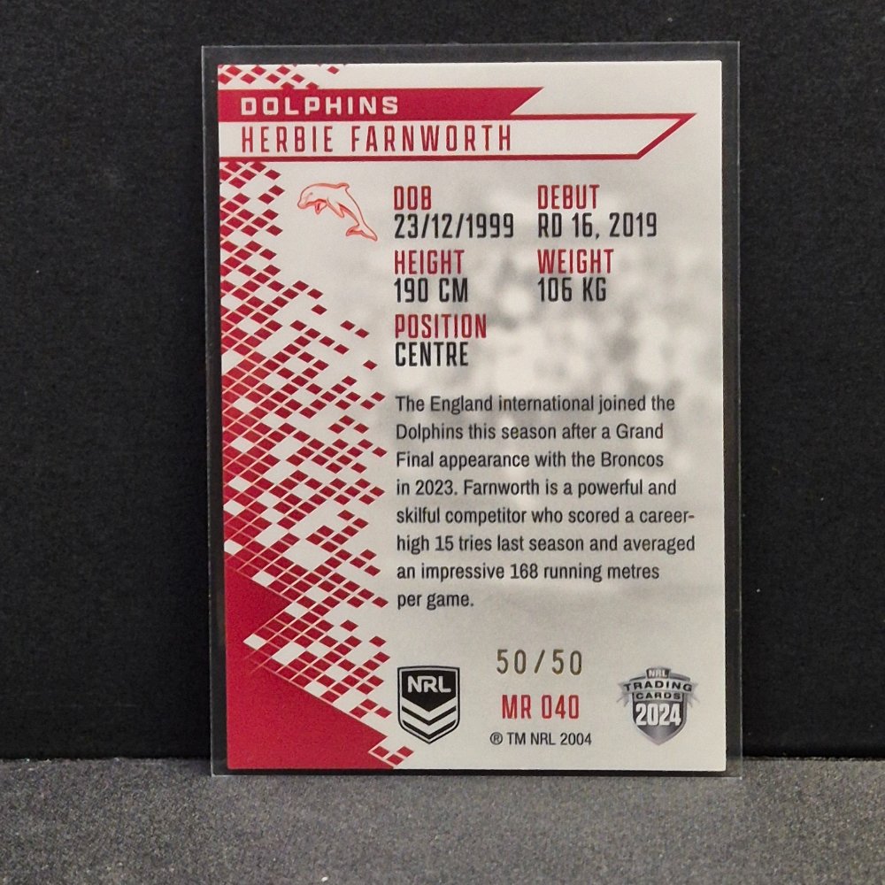2024 NRL Traders Elite - Mojo Ruby - MR040 - Herbie Farnworth