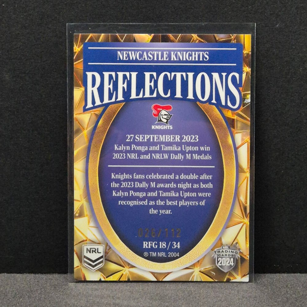 2024 NRL Traders Elite - Reflections Gold - RFG18 - Newcastle Knights