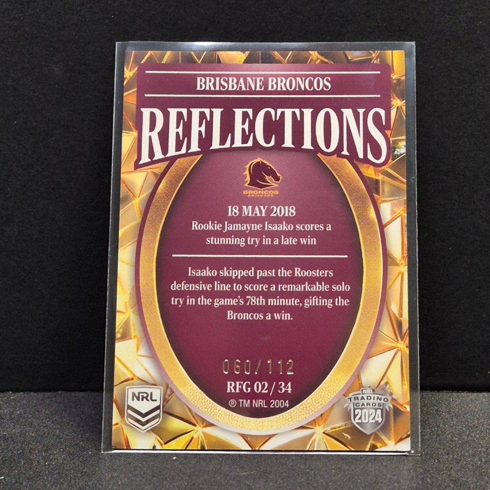 2024 NRL Traders Elite - Reflections Gold - RFG02 - Brisbane Broncos